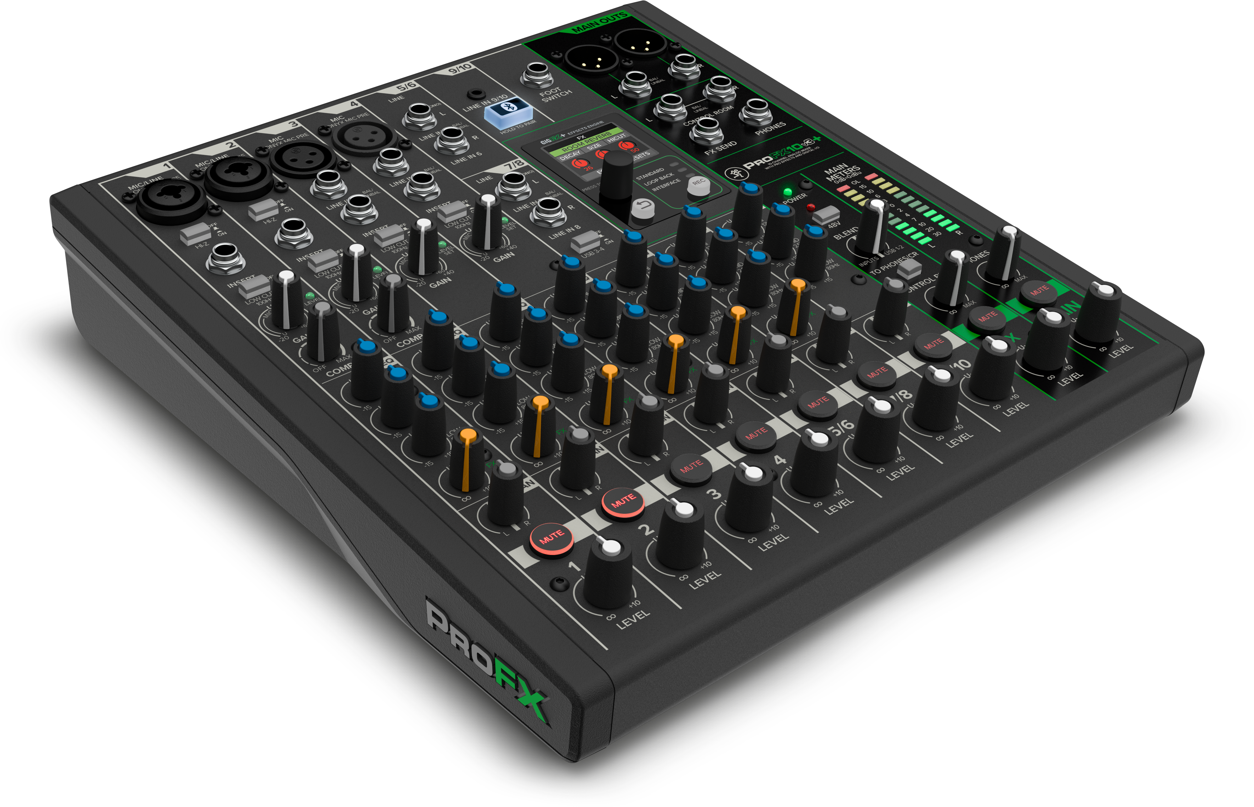 Mackie ProFX10v3+ 10-Channel Analog Mixer with Enhanced FX, USB Recording Modes, and Bluetooth