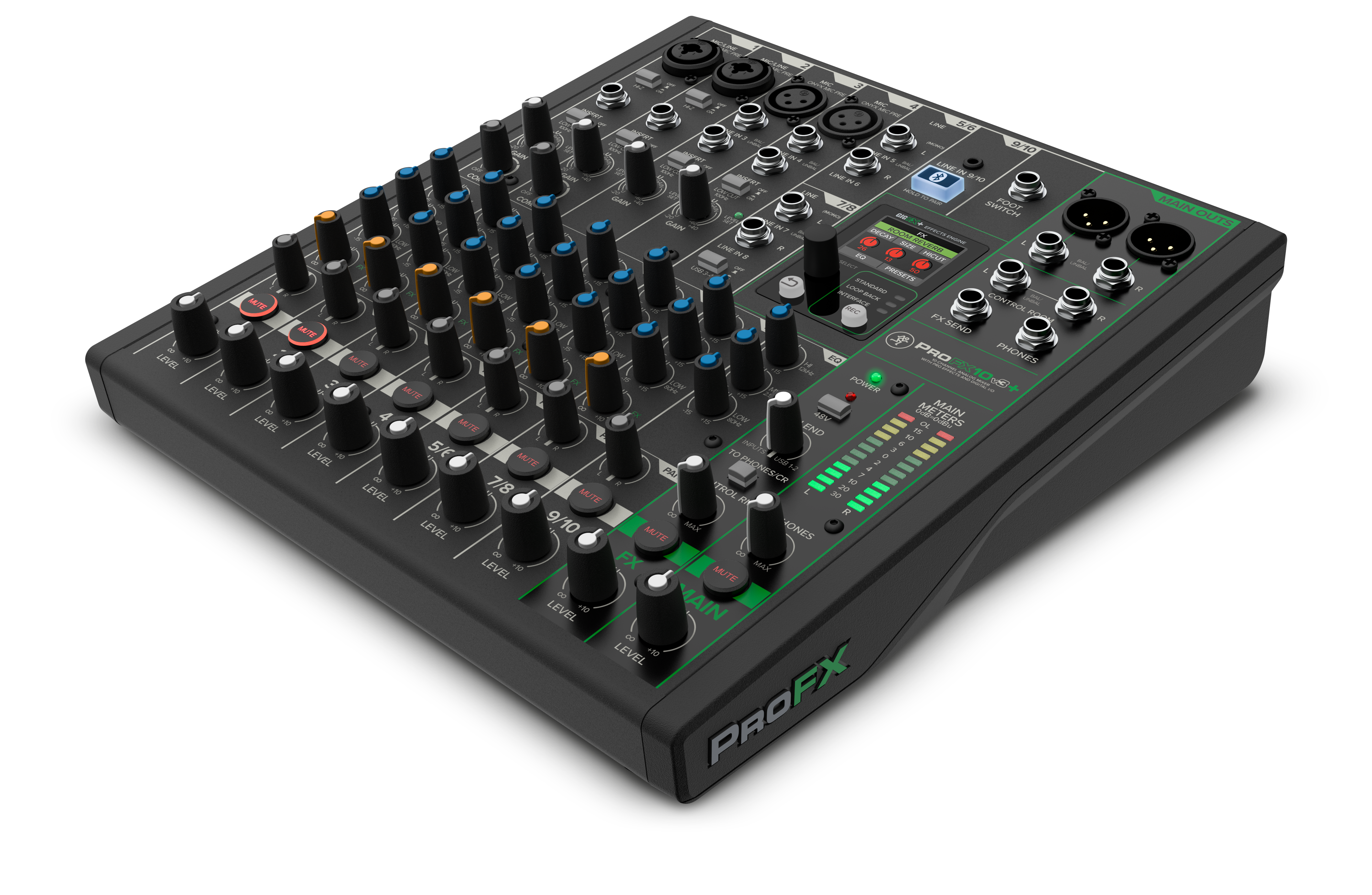 Mackie ProFX10v3+ 10-Channel Analog Mixer with Enhanced FX, USB Recording Modes, and Bluetooth
