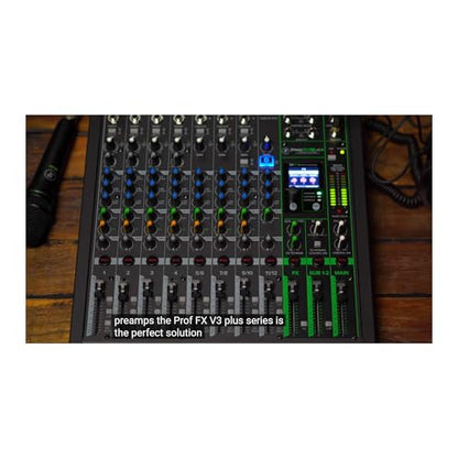 Mackie ProFX12v3+ 12-Channel Analog Mixer With Enhanced FX, USB Recording Modes and Bluetooth
