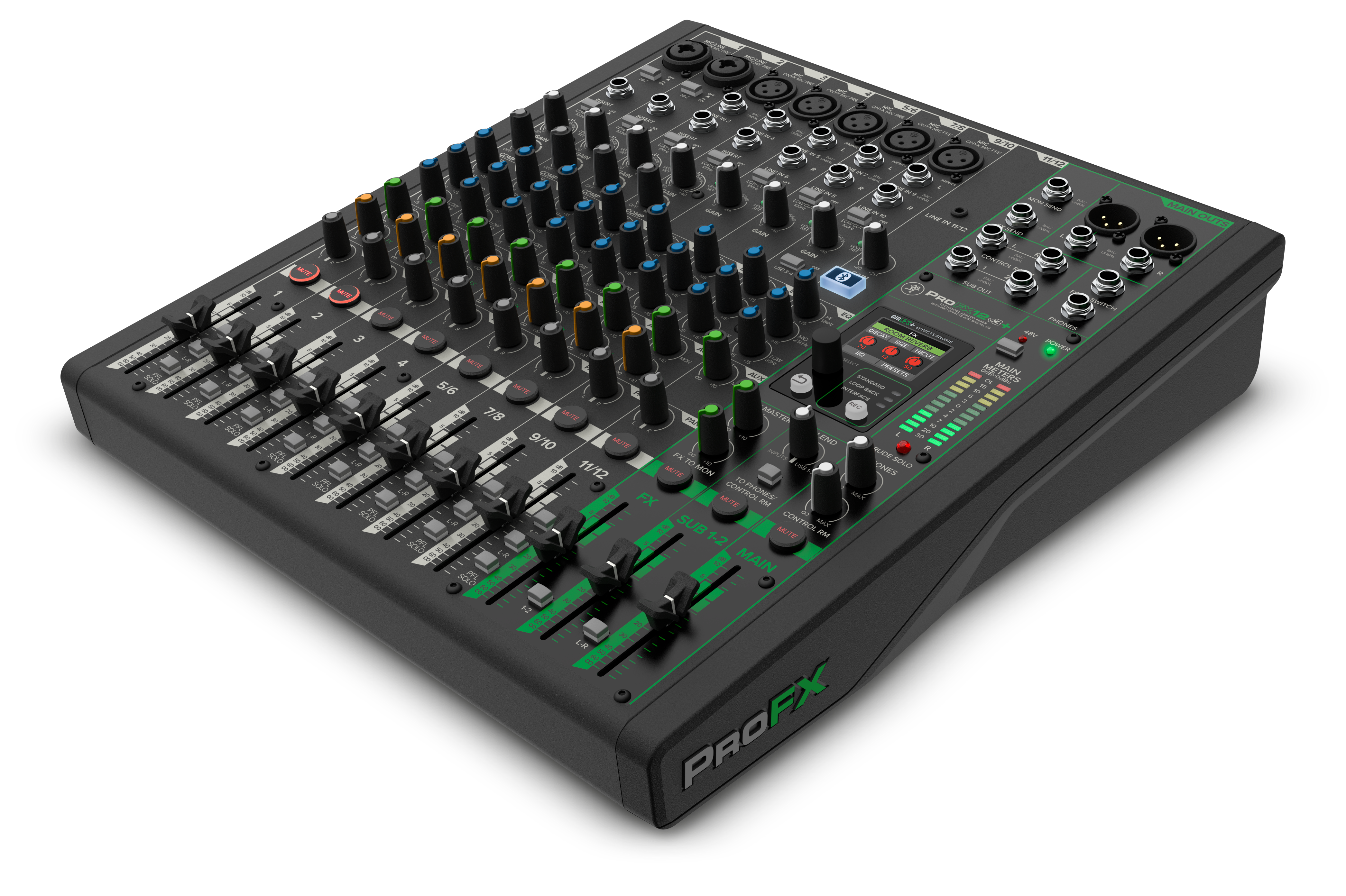 Mackie ProFX12v3+ 12-Channel Analog Mixer With Enhanced FX, USB Recording Modes and Bluetooth