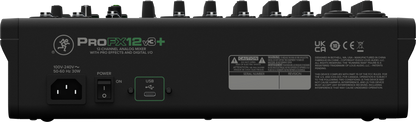 Mackie ProFX12v3+ 12-Channel Analog Mixer With Enhanced FX, USB Recording Modes and Bluetooth