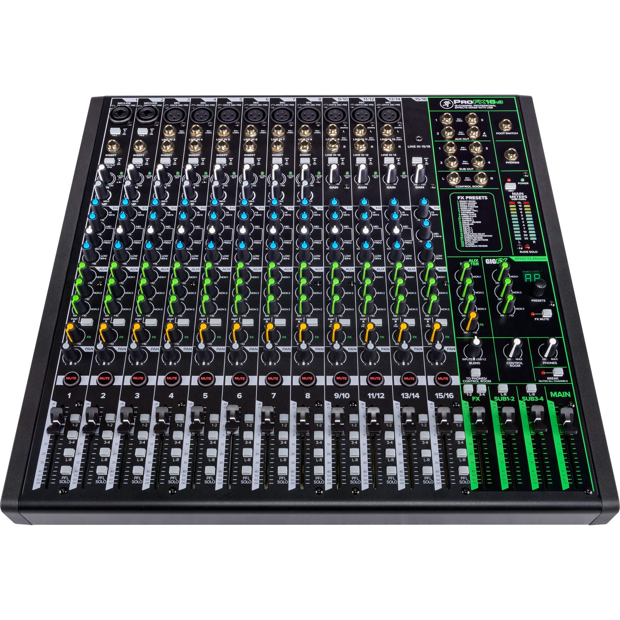 Mackie ProFX16v3 16 Channel Sound Reinforcement Mixer w/ Built-In Effects