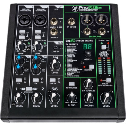 Mackie ProFX6v3 6 Channel Sound Reinforcement Mixer w/ Built-In Effects