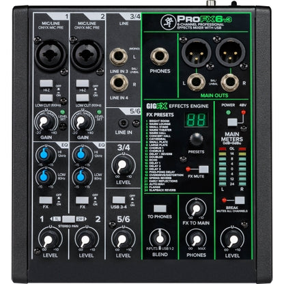 Mackie ProFX6v3 6 Channel Sound Reinforcement Mixer w/ Built-In Effects
