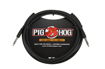 Pig Hog PTRS06 1/4 inch TRS Cable, 6 ft