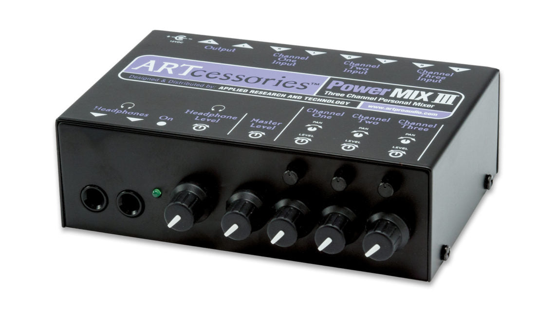 ART PowerMIX III 3-Channel Personal Stereo Mixer