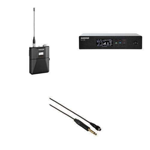 Shure QLXD14-G50 Wireless System with Bodypack and WA305 Instrument Cable - G50 Band