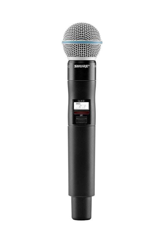 Shure QLXD2/B58A Digital Handheld Wireless Microphone Transmitter with Beta 58A Capsule (H50: 470 to 534 MHz)