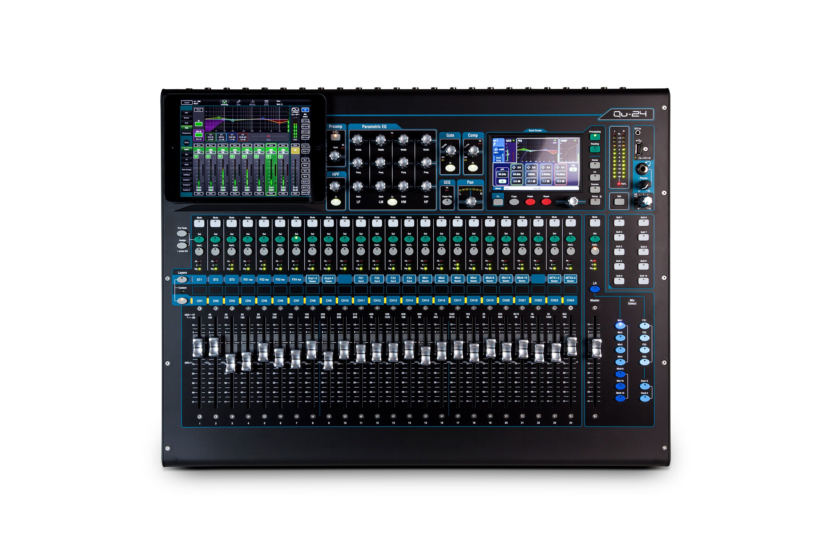 Allen & Heath Qu-24C 30-In/24-Out Digital Mixer (Chrome Edition)