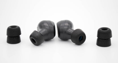 Dekoni Audio True Wireless Bulletz Moldable Memory Foam Isolation Wireless Earbud Tips, Black, Single Pair (Large)