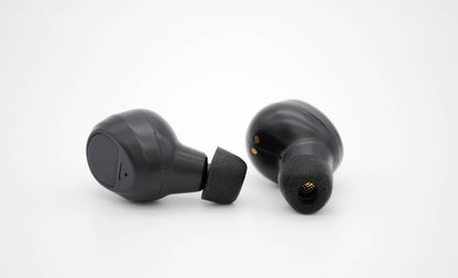 Dekoni Audio True Wireless Bulletz Moldable Memory Foam Isolation Wireless Earbud Tips, Black, Single Pair (Small)