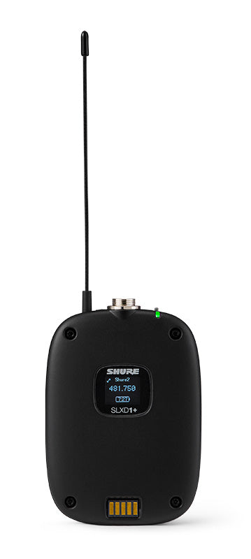 Shure SLXD1+-G57 Digital Bodypack Transmitter Frequency Band G57 (470-608 MHz, tuning range 138 MHz)