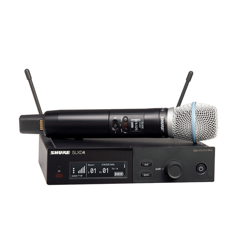 Shure SLXD24/B87A Wireless Microphone System with BETA87A Handheld Vocal Mic (G58: 470 to 514 MHz)