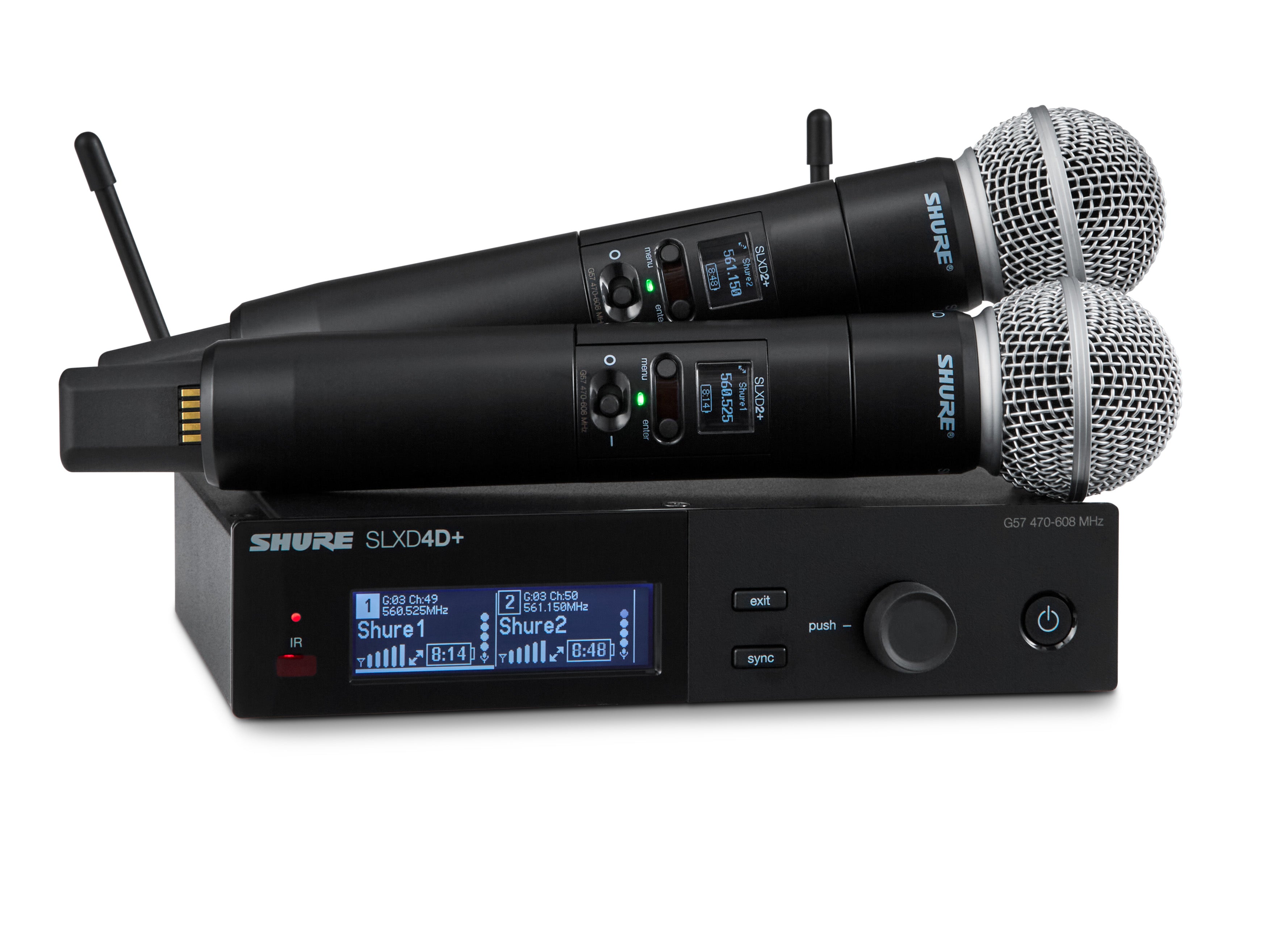 Shure SLXD24D+/58-G57 Digital 2-Channel Wireless Microphone System (G57: 470 - 608 MHz)