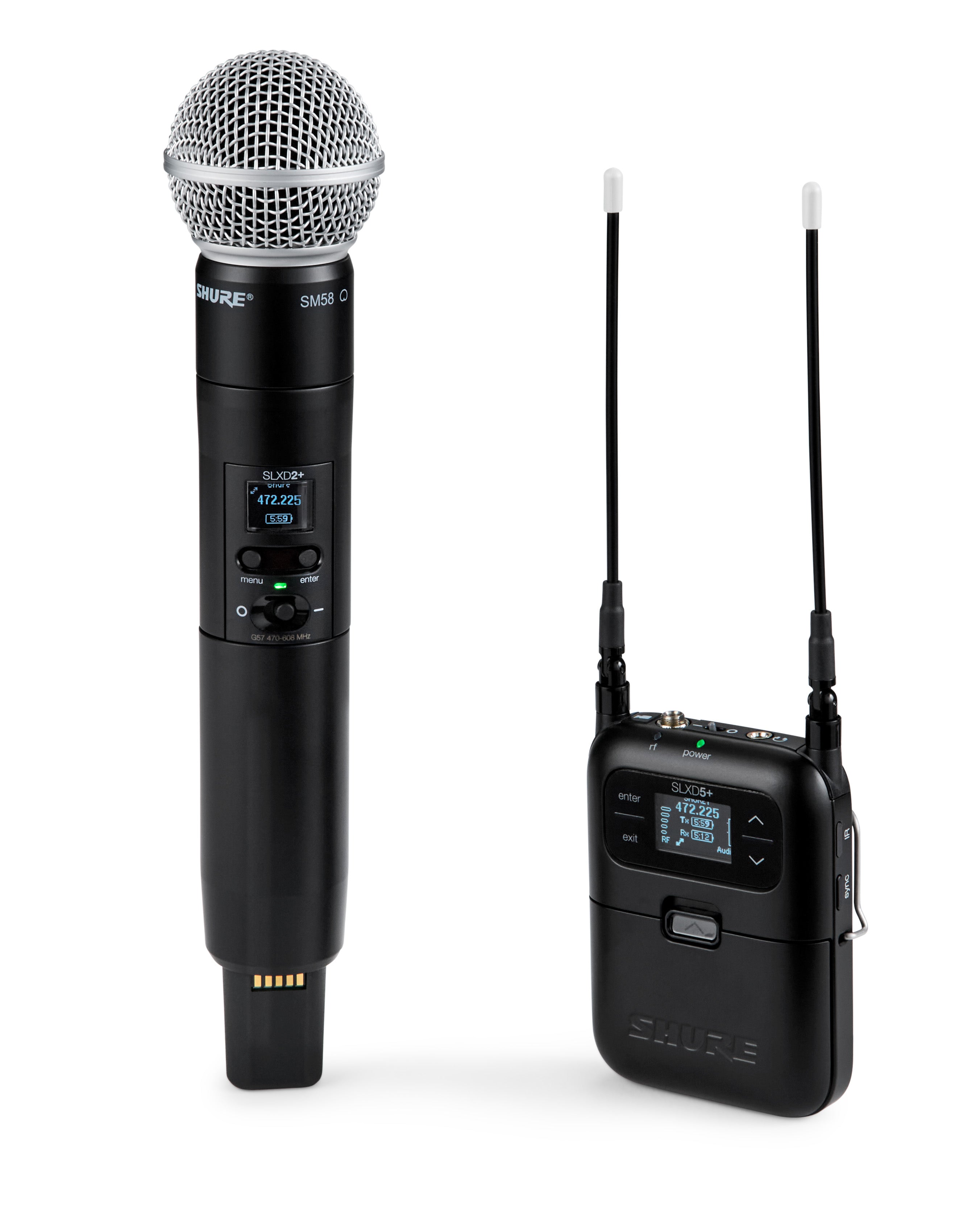 Shure SLXD25+/58-G57 Portable Digital 1-Channel Wireless System (G57: 470 - 608 MHz)