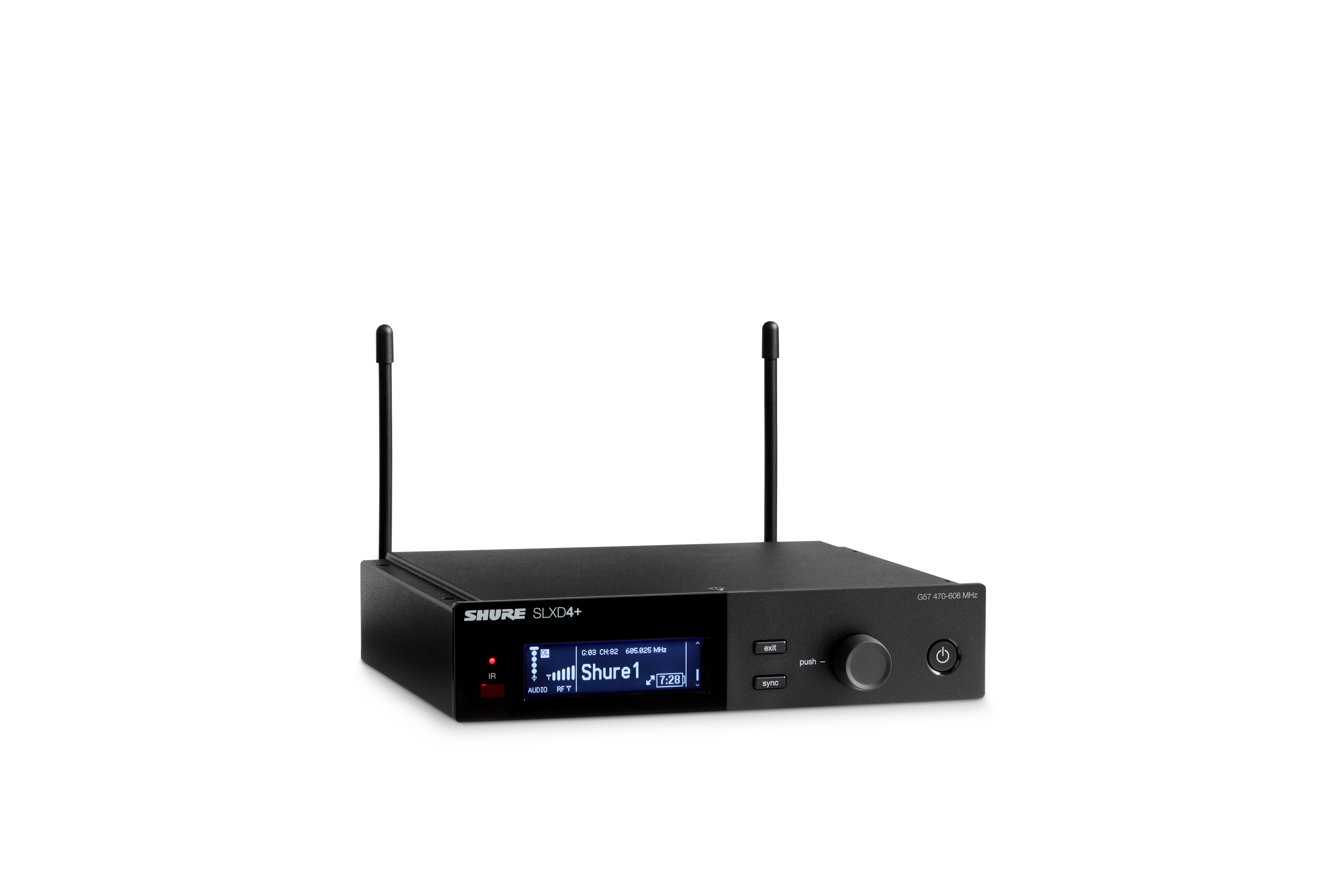 Shure SLXD4+-G57 Digital 1-Channel Wireless Receiver (G57: 470 - 608 MHz)