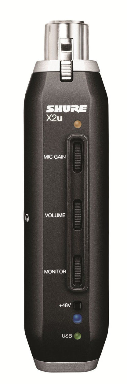 Shure X2u XLR to USB Microphone Signal Adapter and SM58 Microphone Bundle