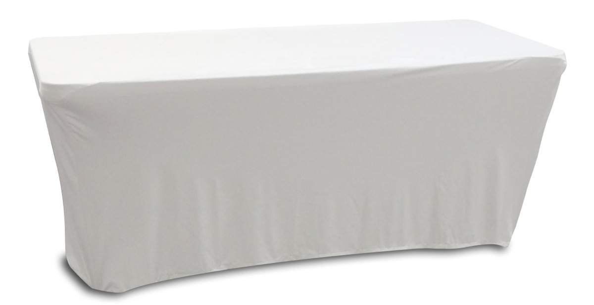 Odyssey SPATBL6WHT Scrim Werks 6' Banquet Table Slip Screen Scrim Cover
