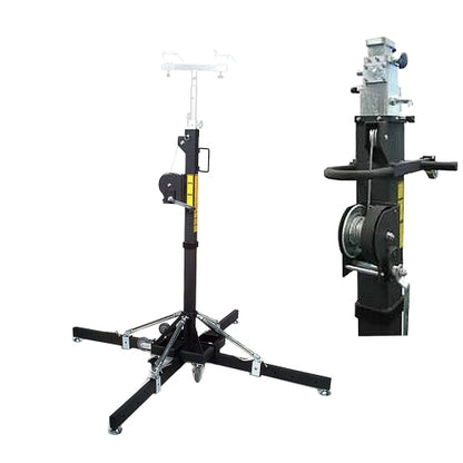 Global Truss St-157 - 15.7Ft Medium Duty Crank Stand W/Outriggers - Max 330Lbs.