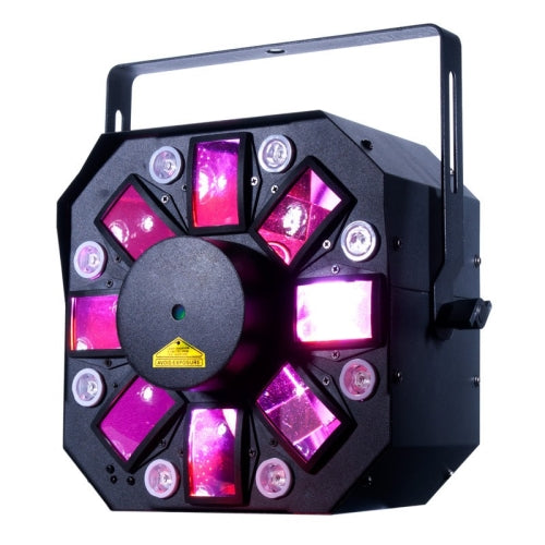 American DJ STINGER II 3-in-1 Moonflower, Laser, and Strobe UV Multi-effect Light