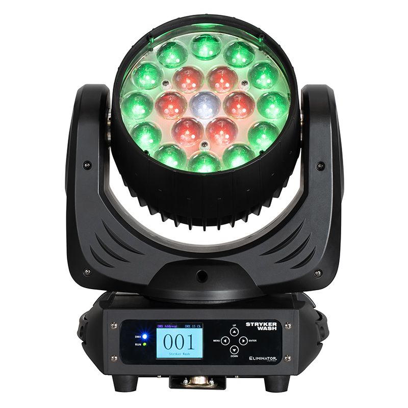 Eliminator Lighting Stryker Wash Quad RGBW LED Moving Head with Motorized Zoom