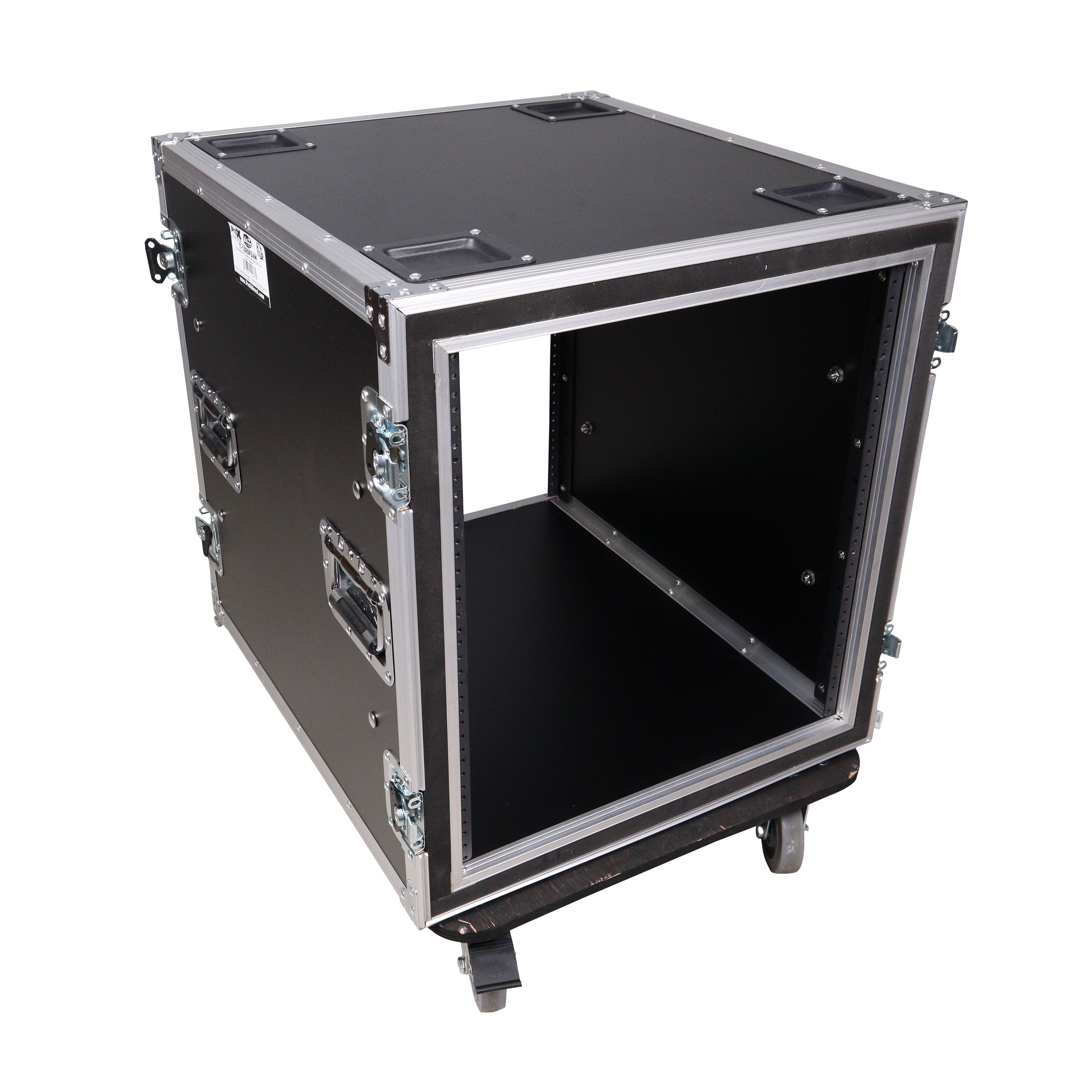 ProX T-12RSP24W 12U Space Shockproof Amp Rack ATA Flight Case 24 in. Depth with Caster Wheels