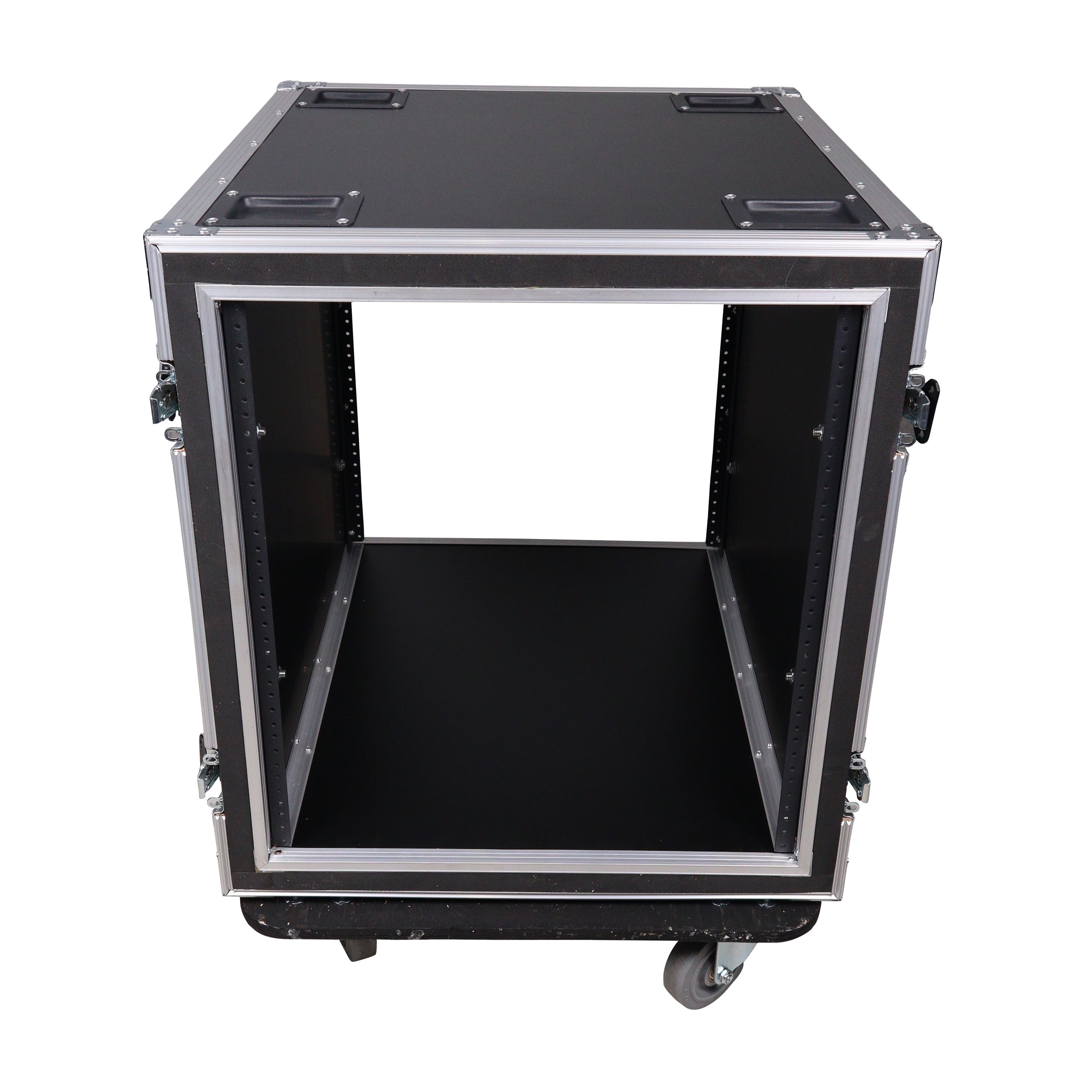 ProX T-12RSP24W 12U Space Shockproof Amp Rack ATA Flight Case 24 in. Depth with Caster Wheels