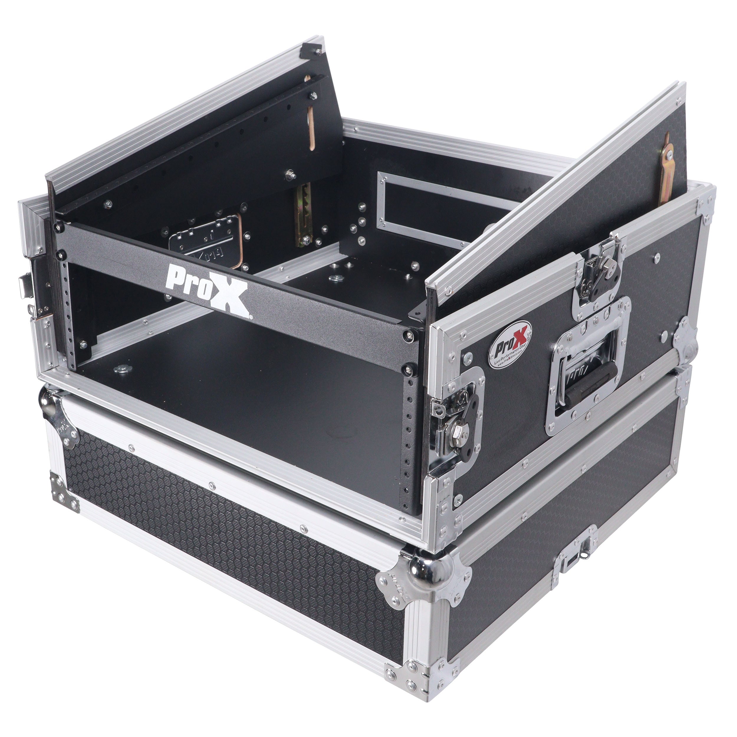ProX T-4MRSS MK2 4U Vertical Rack and 10U Top Adjustable Angle Slant Mixer