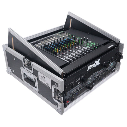 ProX T-4MRSS MK2 4U Vertical Rack and 10U Top Adjustable Angle Slant Mixer