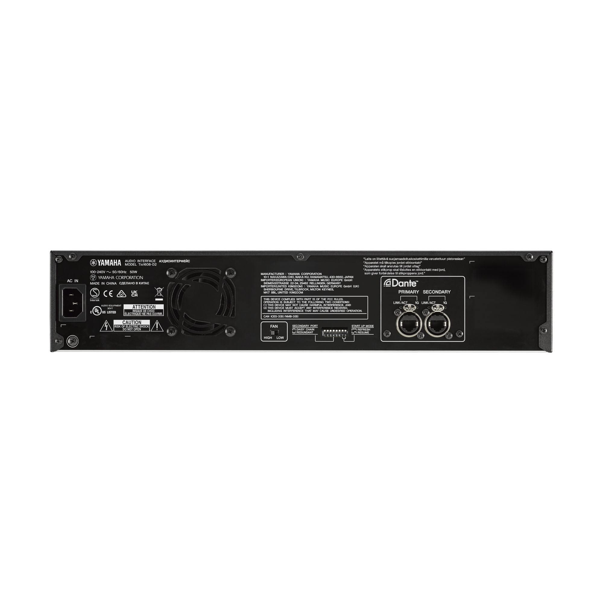 Yamaha TIO1608-D2 Dante-Equipped I/O Rack