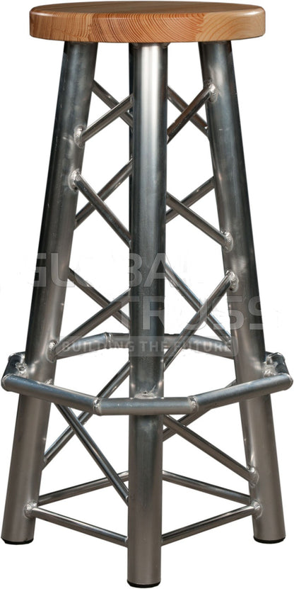 Global Truss Truss Chair - Straight Legs Aluminum Truss Bar Stool, 32.25