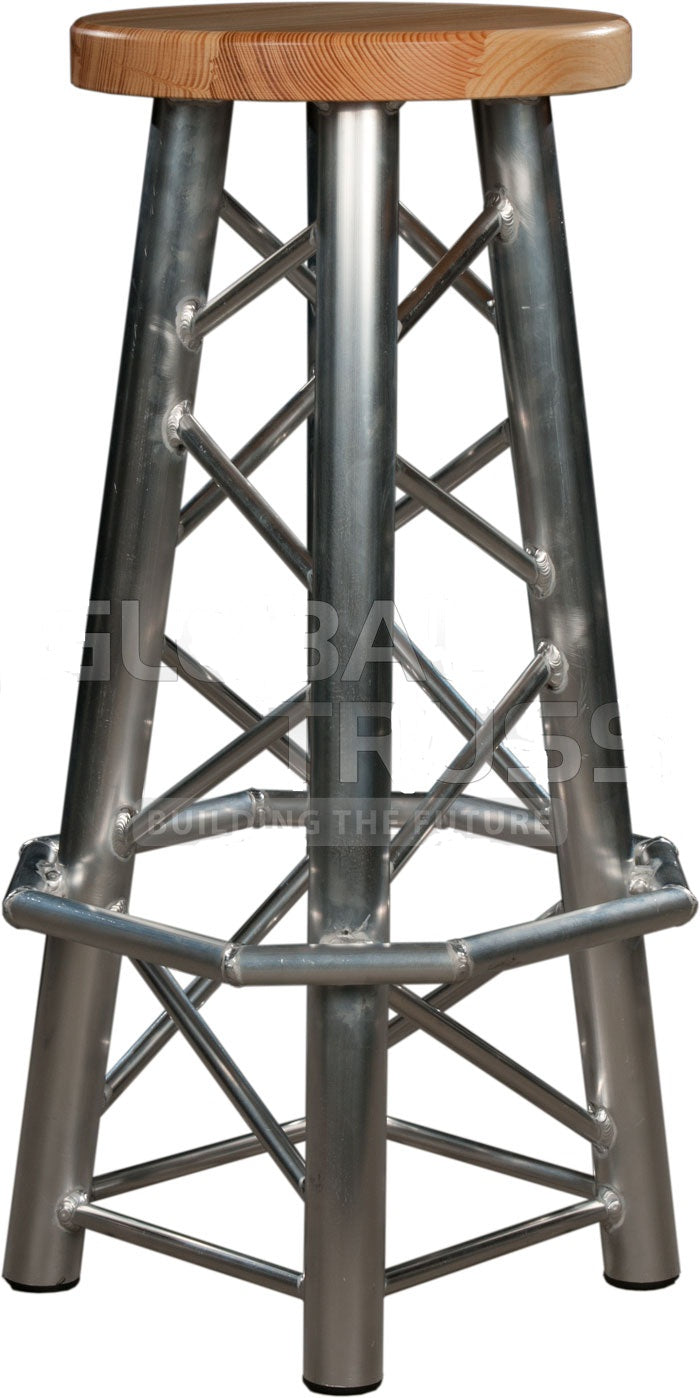 Global Truss Truss Chair - Straight Legs Aluminum Truss Bar Stool, 32.25