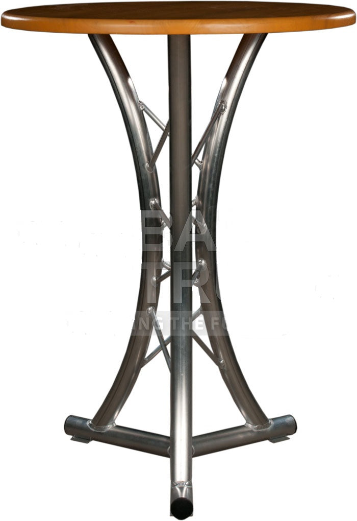 Global Truss Truss Table - Solid Wood Top Truss Table - 3.28Ft Height, 80Cm Dia