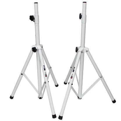 ProX T-SS28P White Heavy-Duty All Metal Speaker Tripod Stand Set of 2