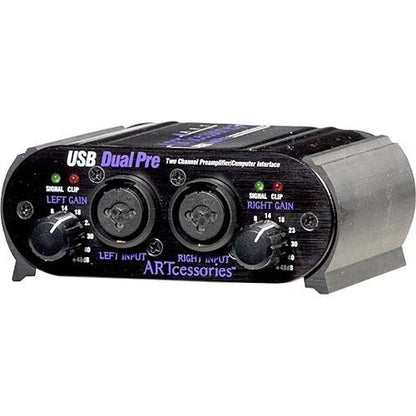 ART USB Dual Pre Battery Powered USB Preamp/Interface w/ 2 x XLR/TRS Inputs