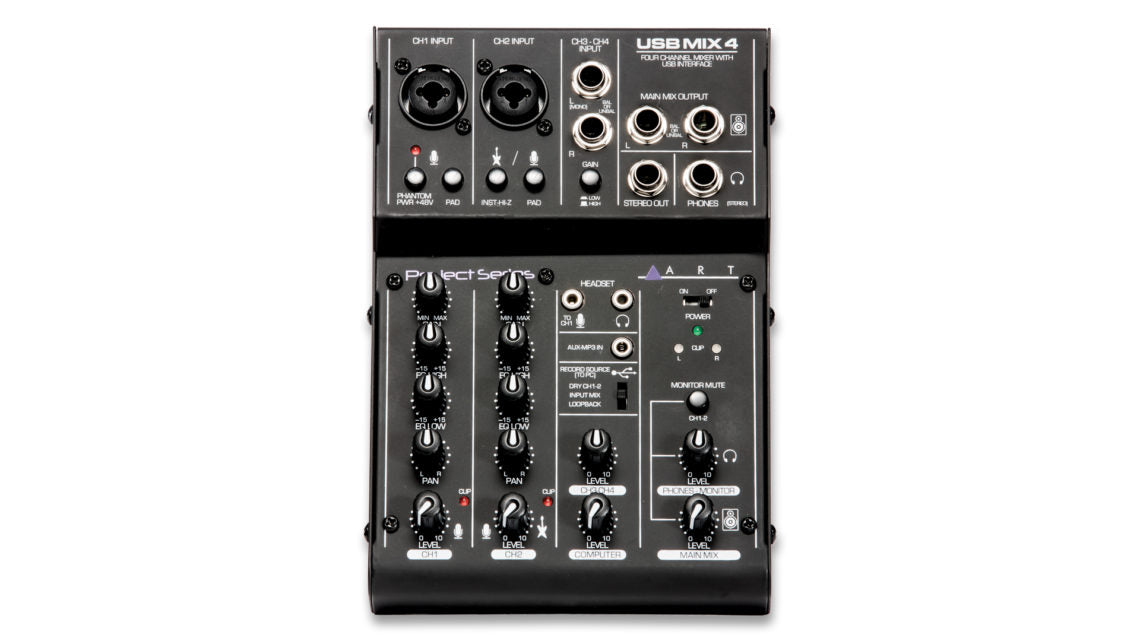 ART USBMIX4 Four Channel Mixer / USB Audio Interface