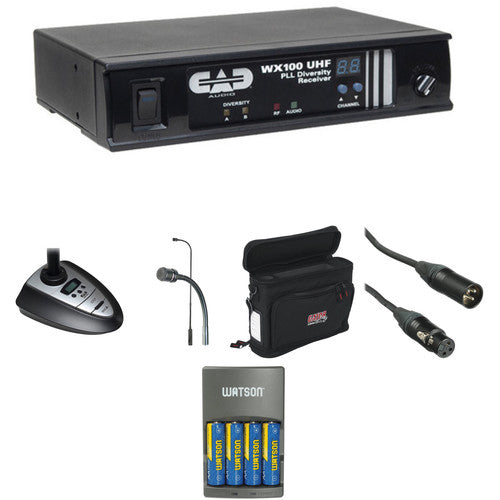 CAD WX100 Wireless XLR Mic Adapter - for use with wired dynamic microphones - 2.4GHz