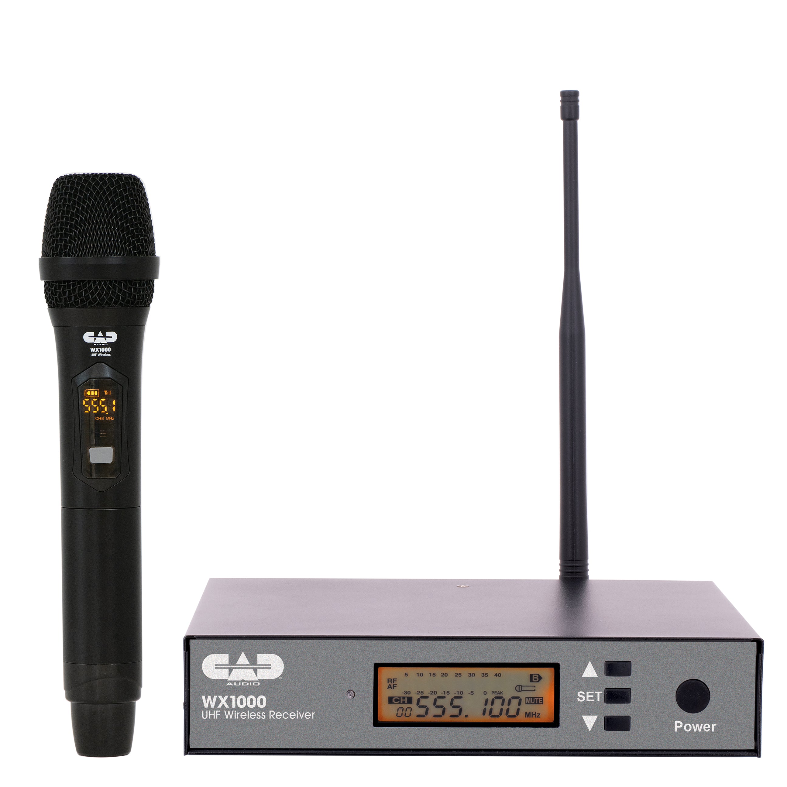CAD WX1000HH UHF Wireless Handheld Microphone System - Frequency Agile - With CADLive D38 Capsule