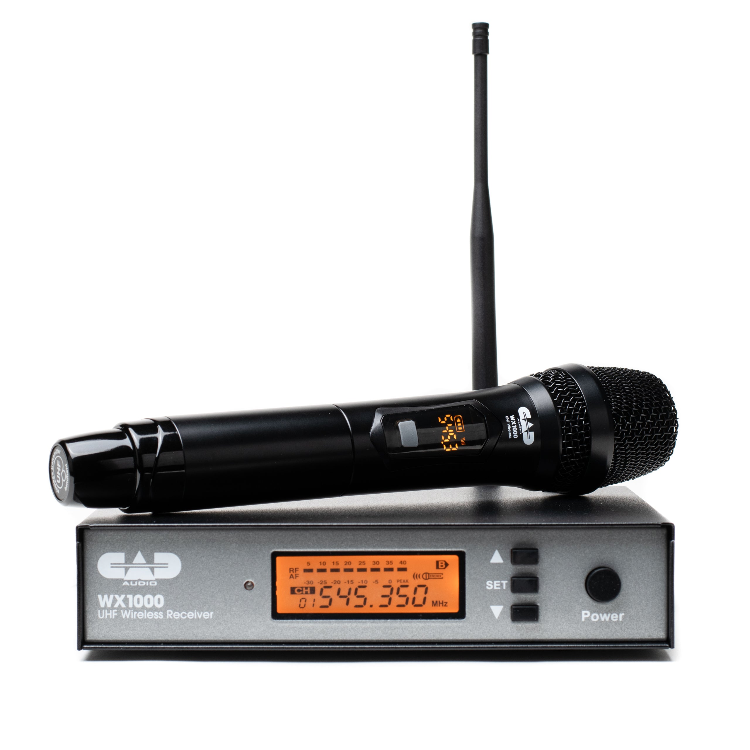 CAD WX1000HH UHF Wireless Handheld Microphone System - Frequency Agile - With CADLive D38 Capsule