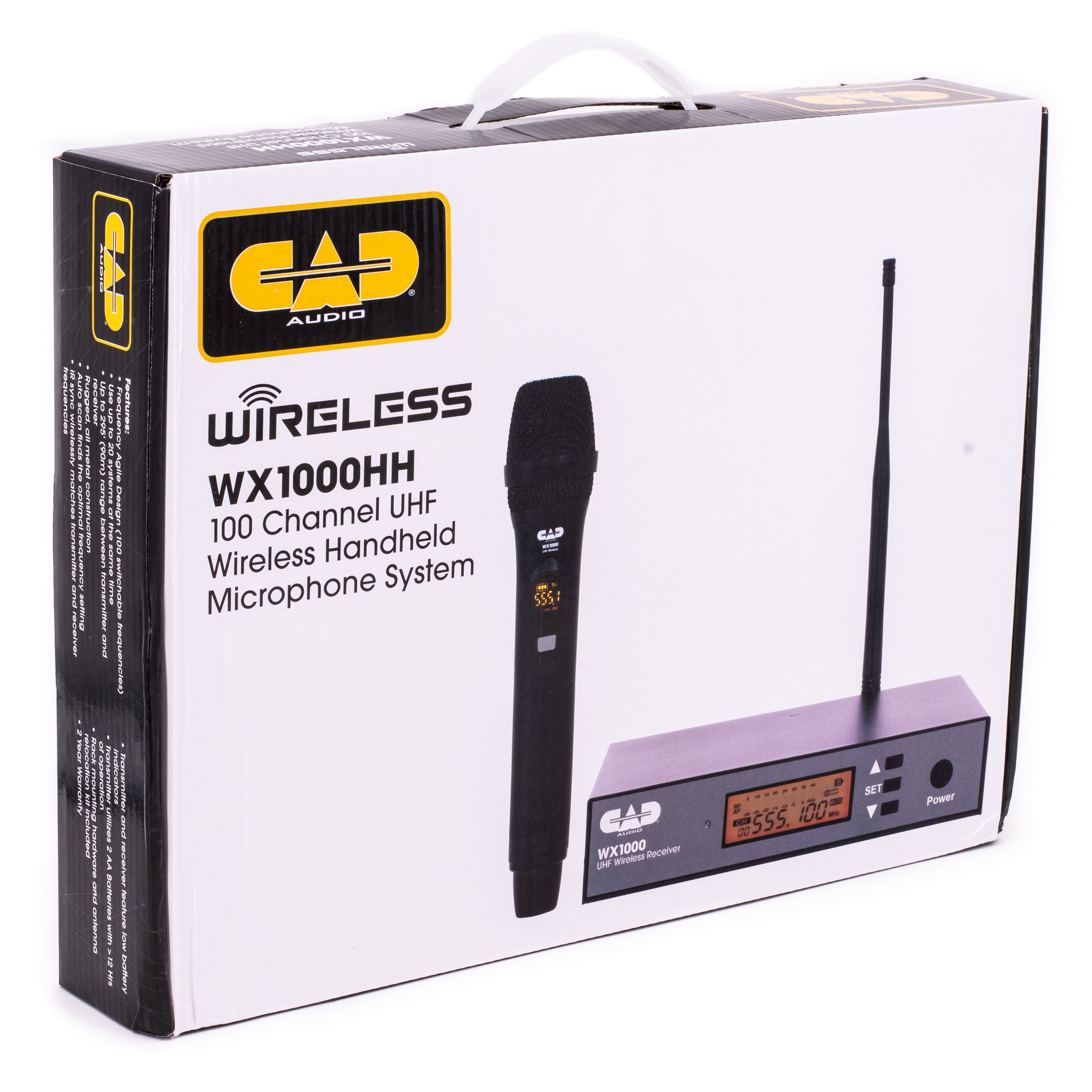 CAD WX1000HH UHF Wireless Handheld Microphone System - Frequency Agile - With CADLive D38 Capsule
