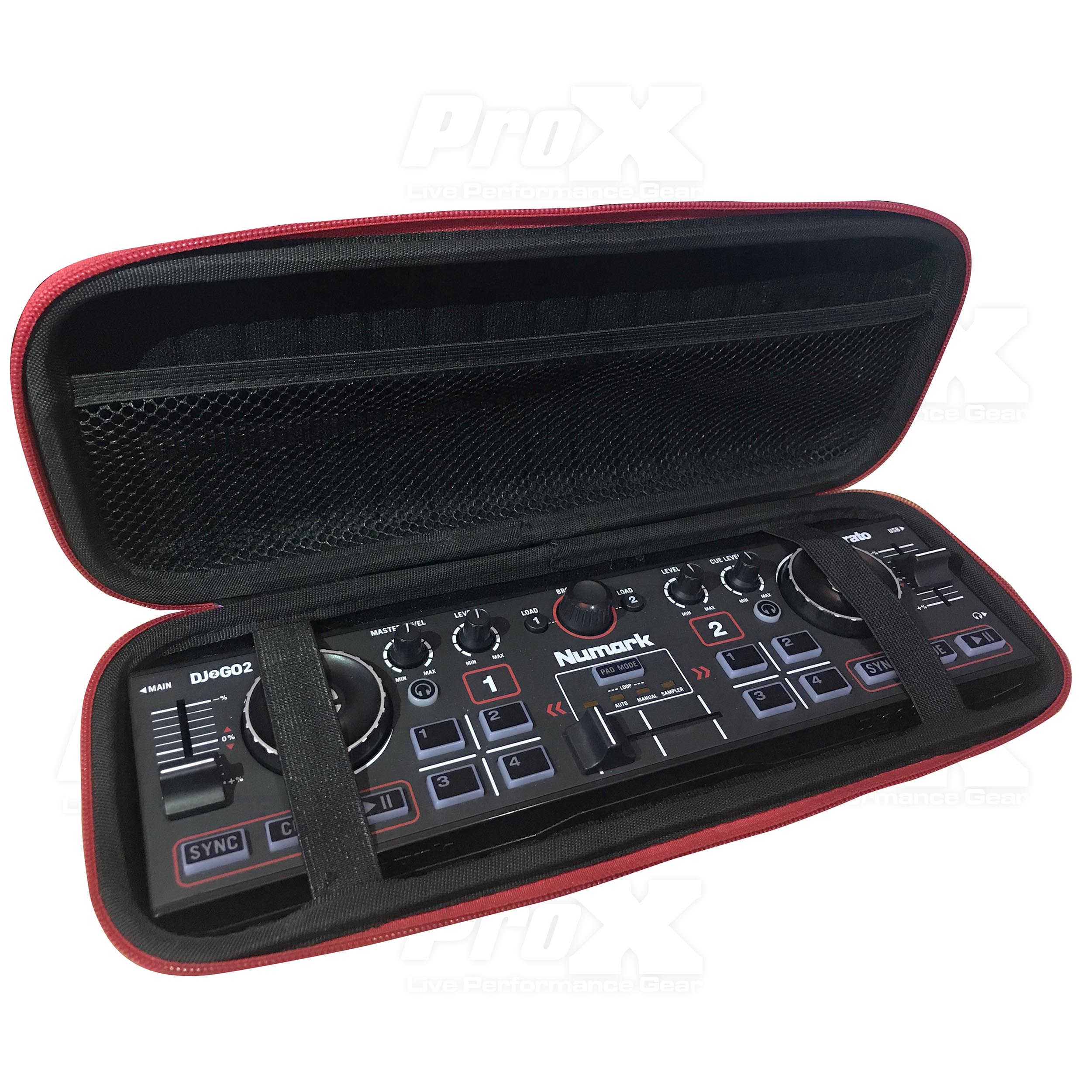 Prox XB-DJ2GO2 Lightweight Hardshell DJ Controller for Numark DJ GO2 and Wireless Mic