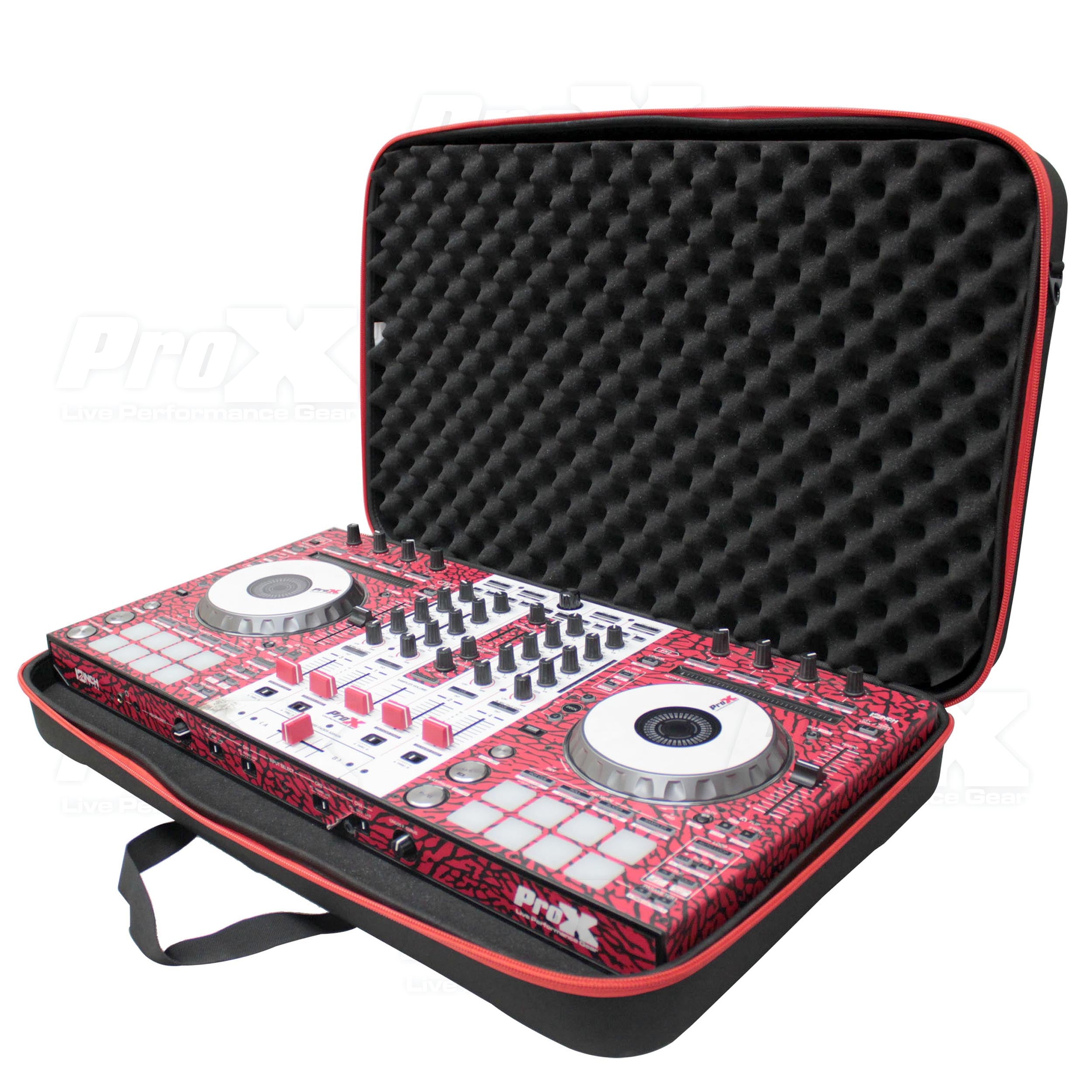 ProX Ultra Lighweight Medium Hardshell DJ Controller with Shoulder Strap