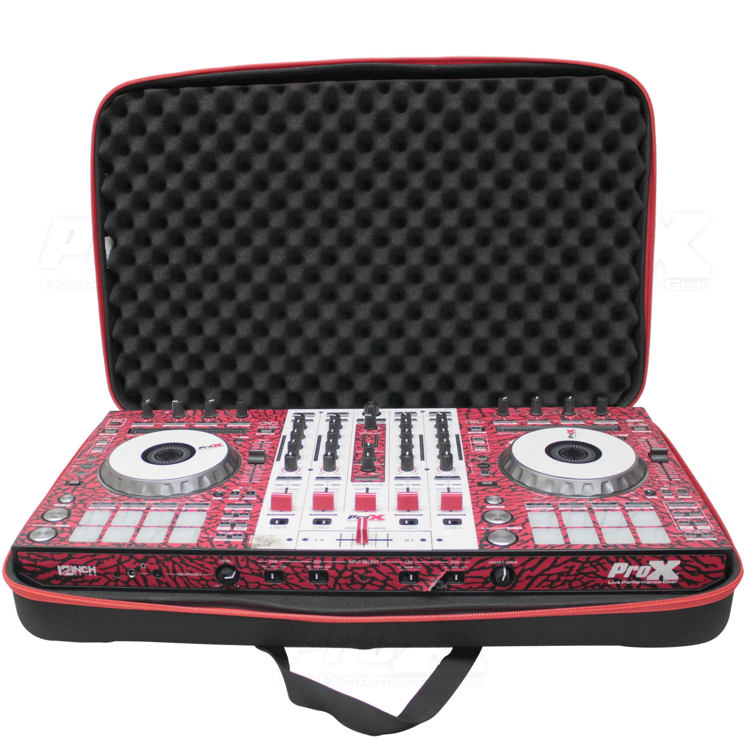 ProX Ultra Lighweight Medium Hardshell DJ Controller with Shoulder Strap