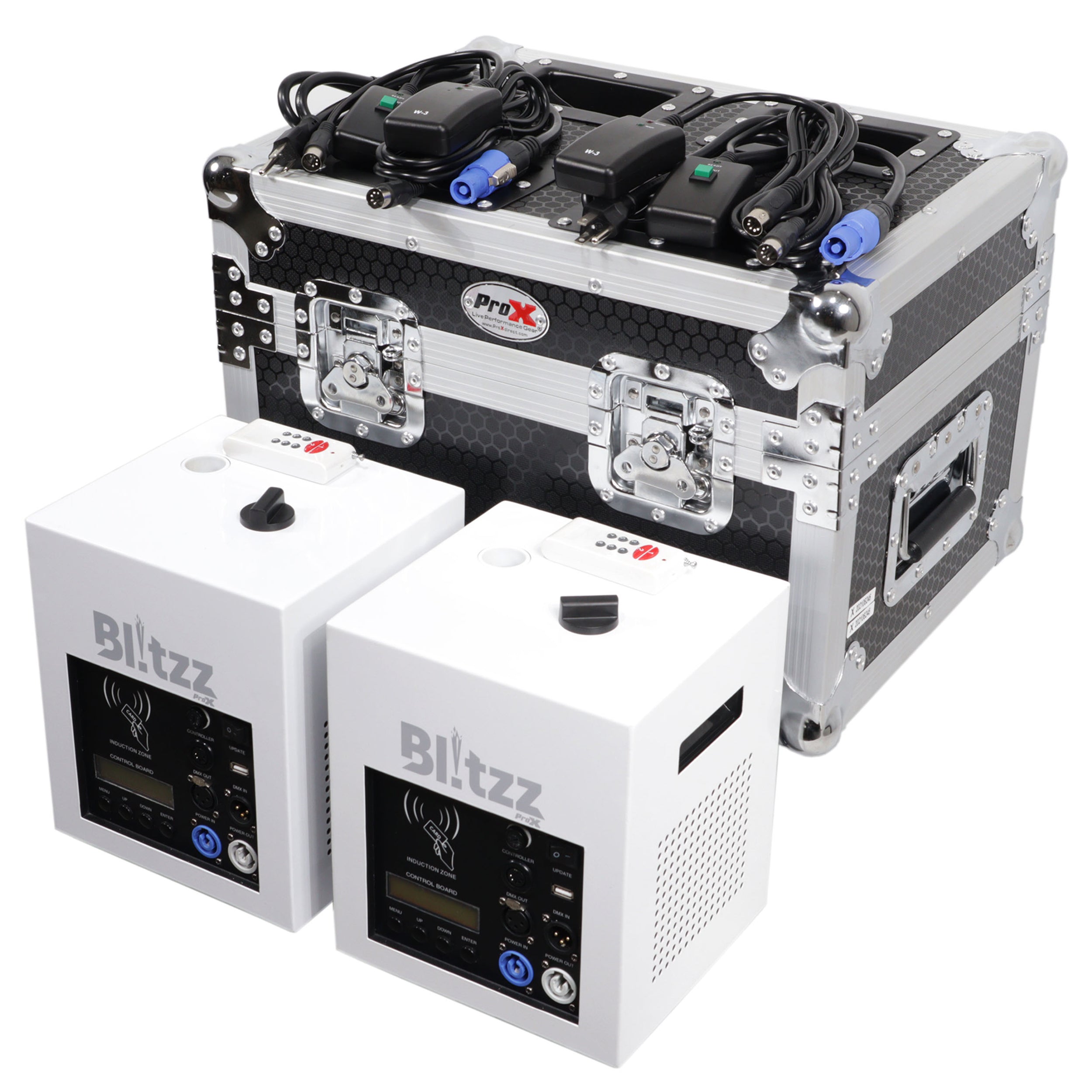 ProX X-BLITZZFX X2 Set of Two Cold Spark Machine with Cover and Case