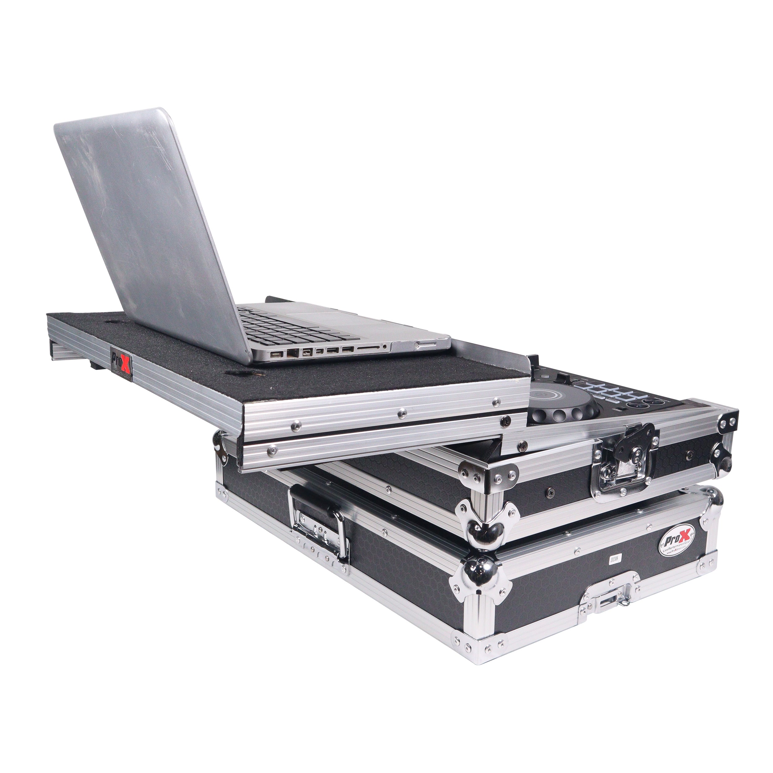 ProX Flight Road Case with Laptop Shelf for Pioneer DDJ-FLX4/DDJ-400/DDJ-SB3 Controlers