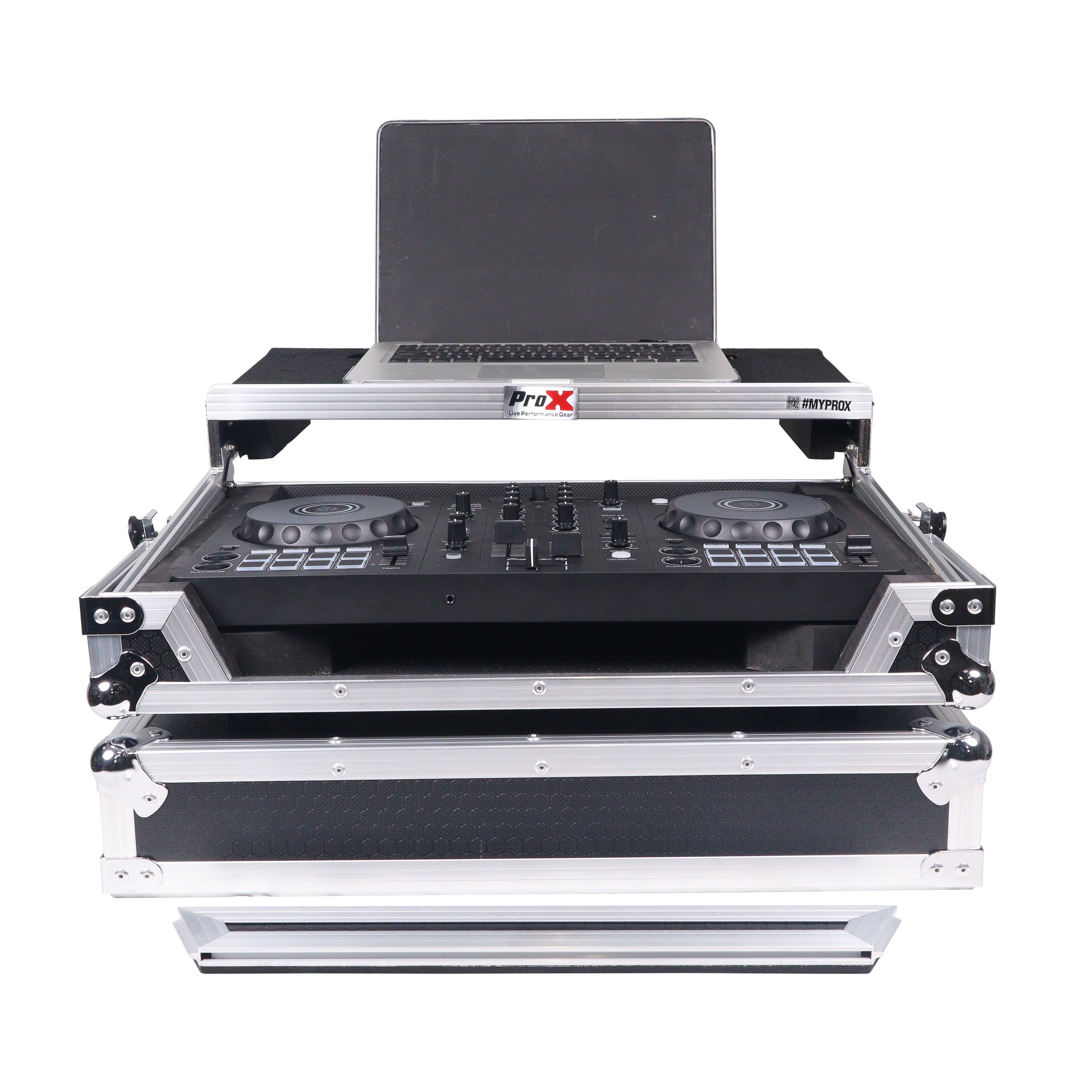 ProX Flight Road Case with Laptop Shelf for Pioneer DDJ-FLX4/DDJ-400/DDJ-SB3 Controlers