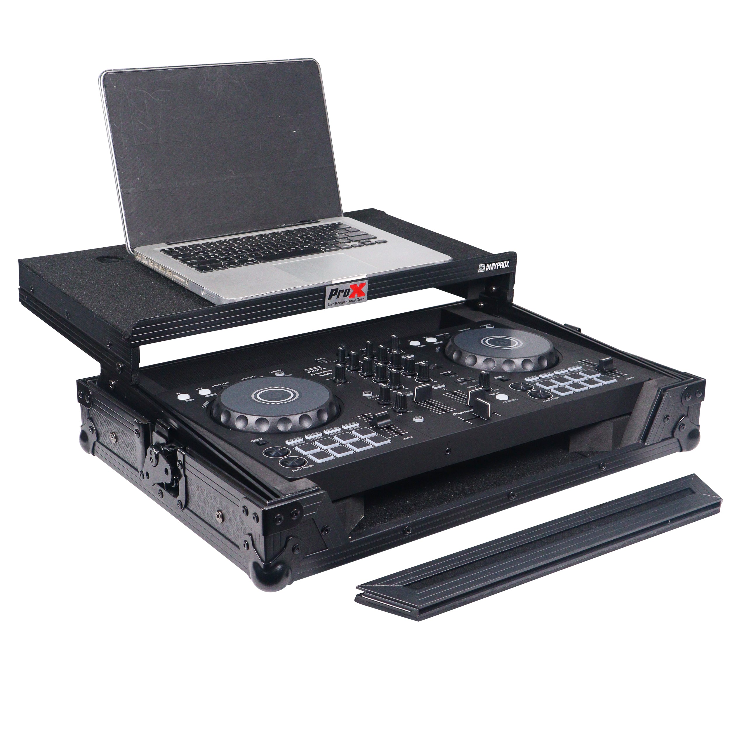 ProX Flight Road Case with Laptop Shelf for Pioneer DDJ-FLX4/DDJ