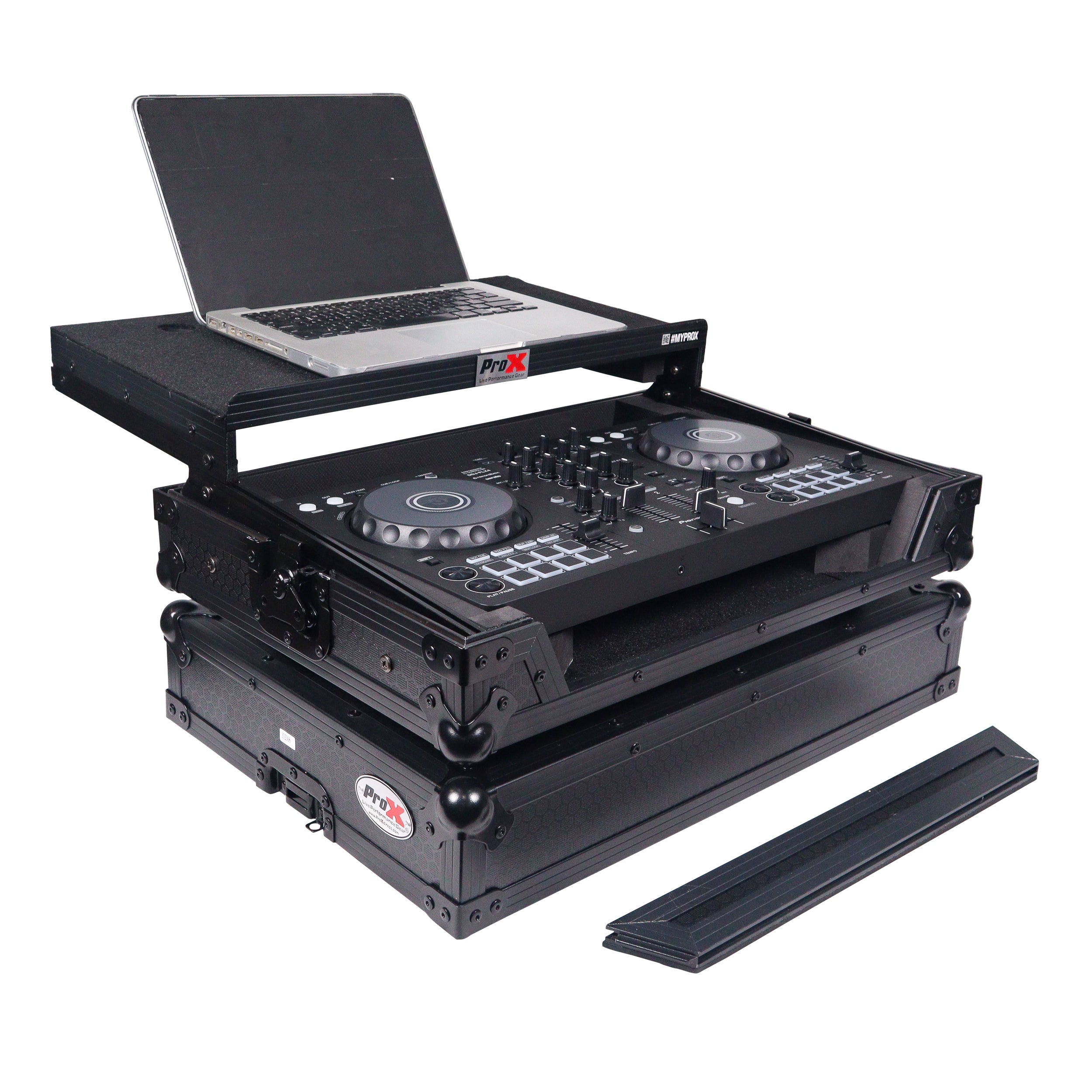 ProX Flight Road Case with Laptop Shelf for Pioneer DDJ-FLX4/DDJ