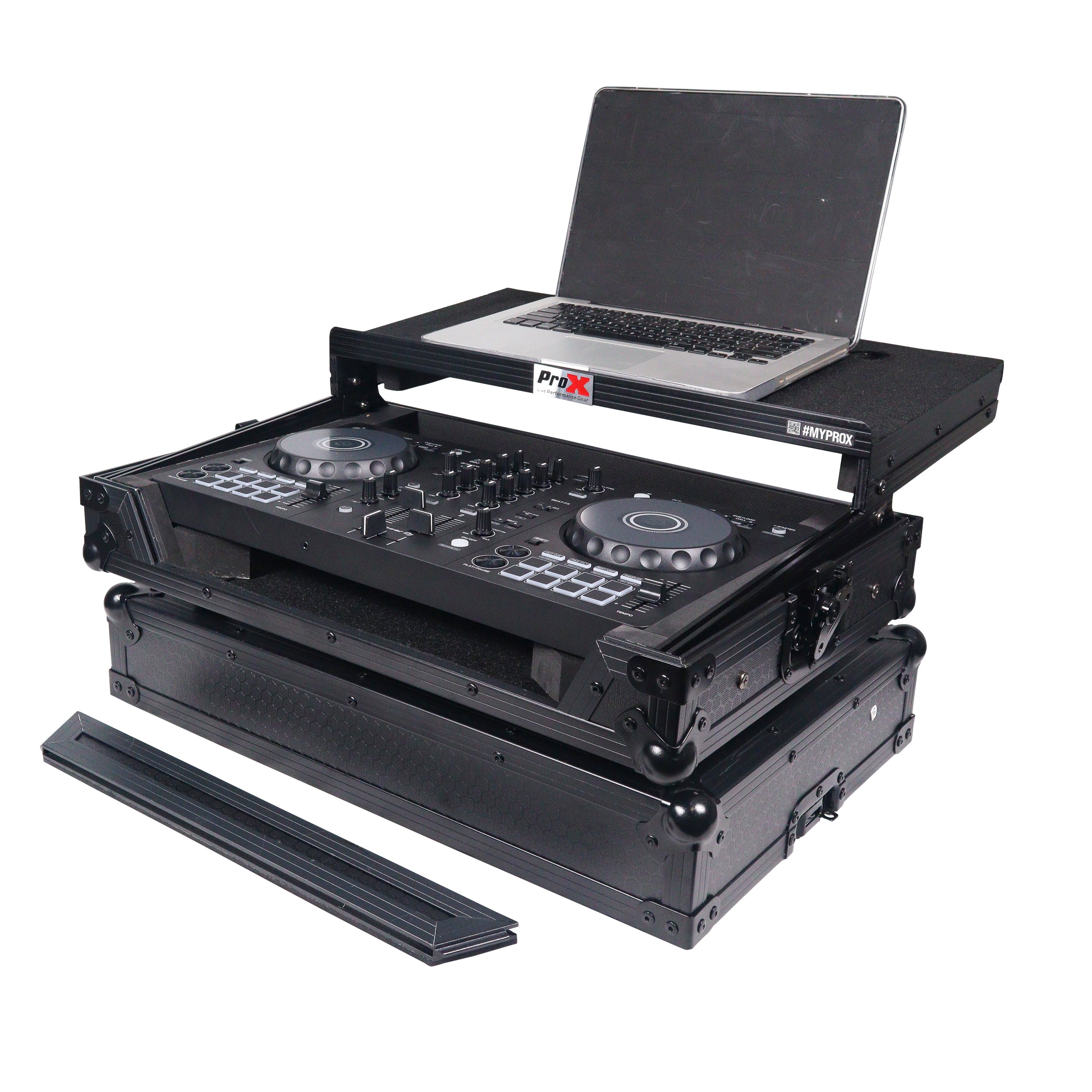 Pioneer DDJ-FLX4/DDJ-400 持ち運び用ケース付き ProX Flight Road Case with Laptop Shelf for Pioneer DDJ-FLX4/DDJ