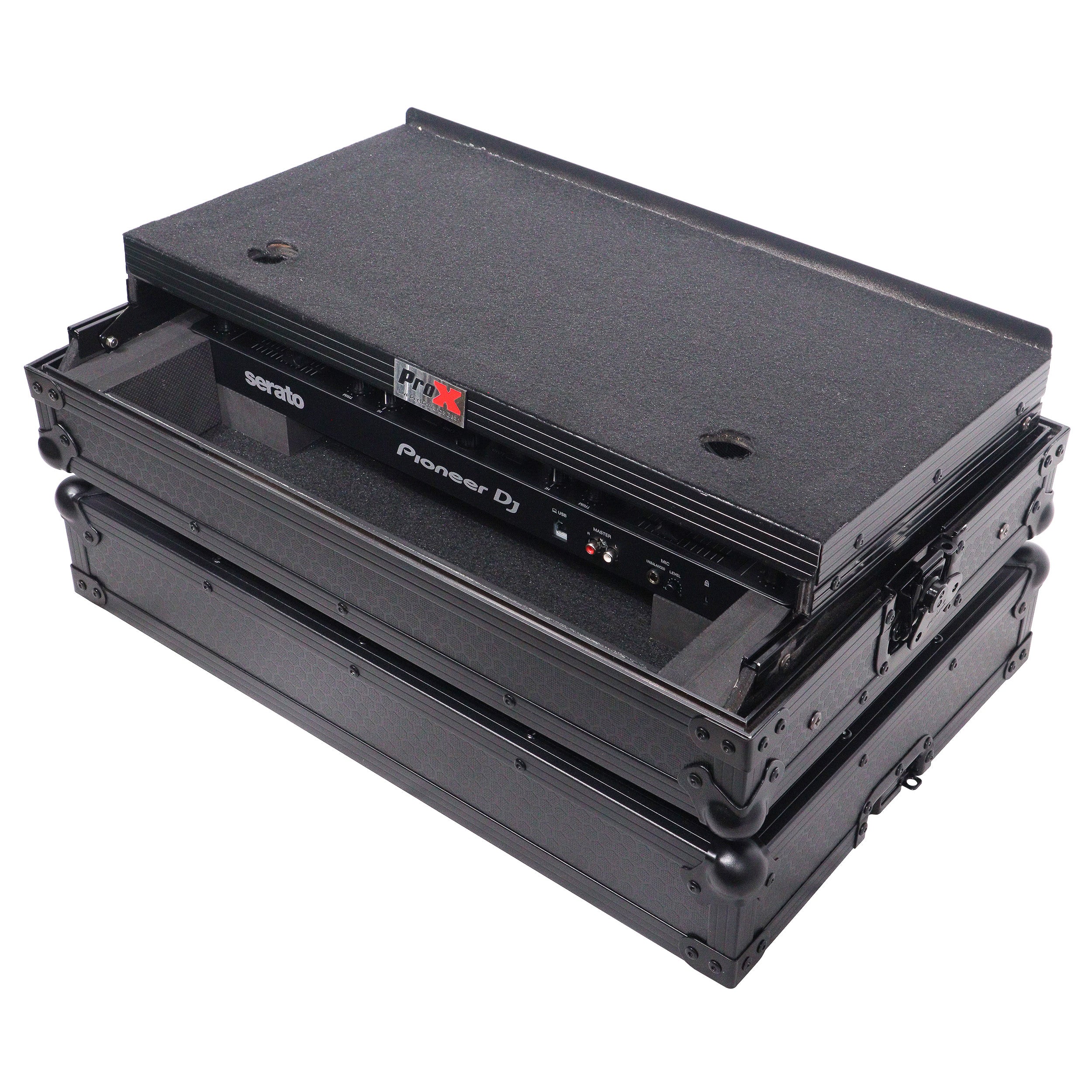 ProX X-DDJREV1LTBL ATA Flight Case for Pioneer DDJ-REV1 Controller with Laptop Shelf
